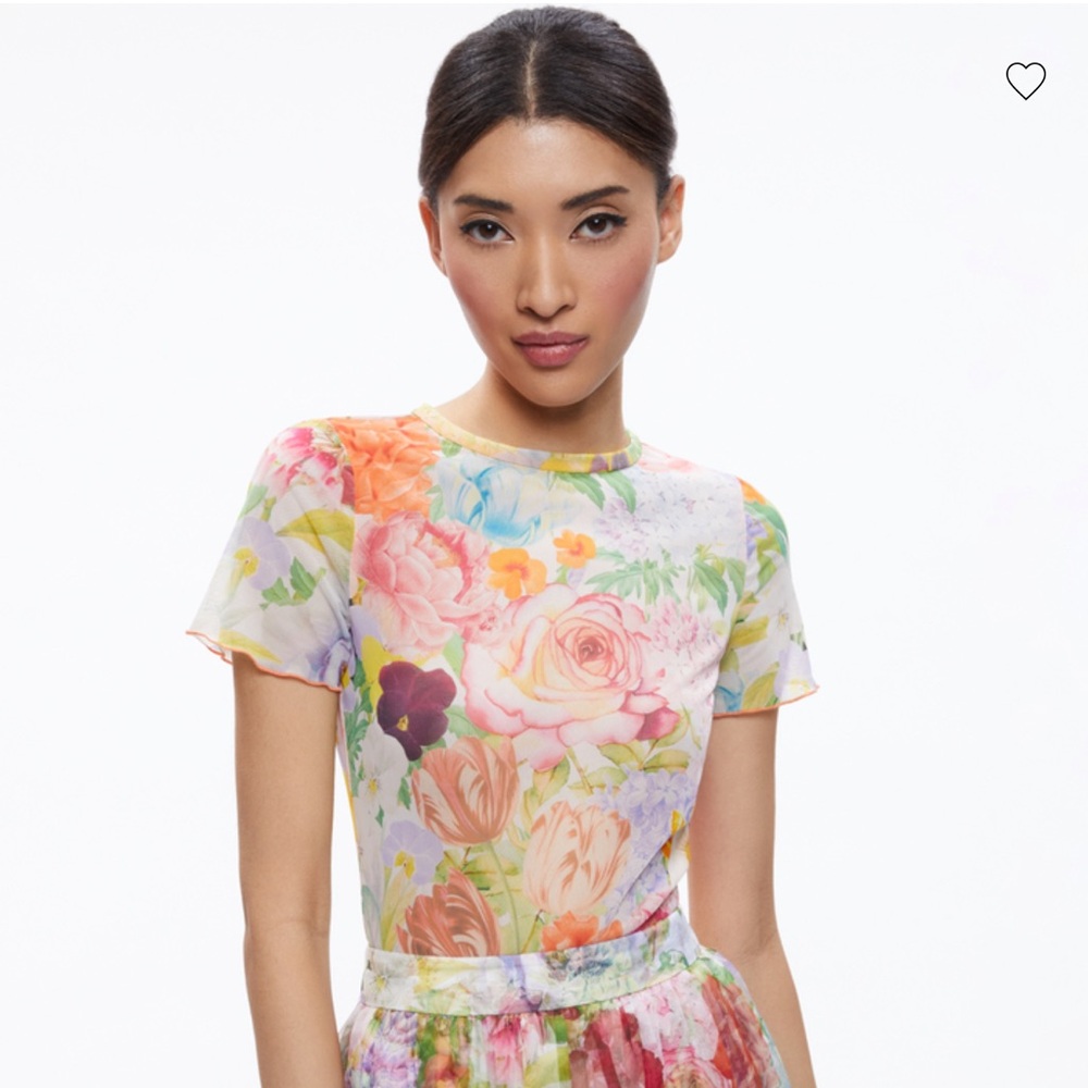 Alice + Olivia Multicolor Floral Blouse